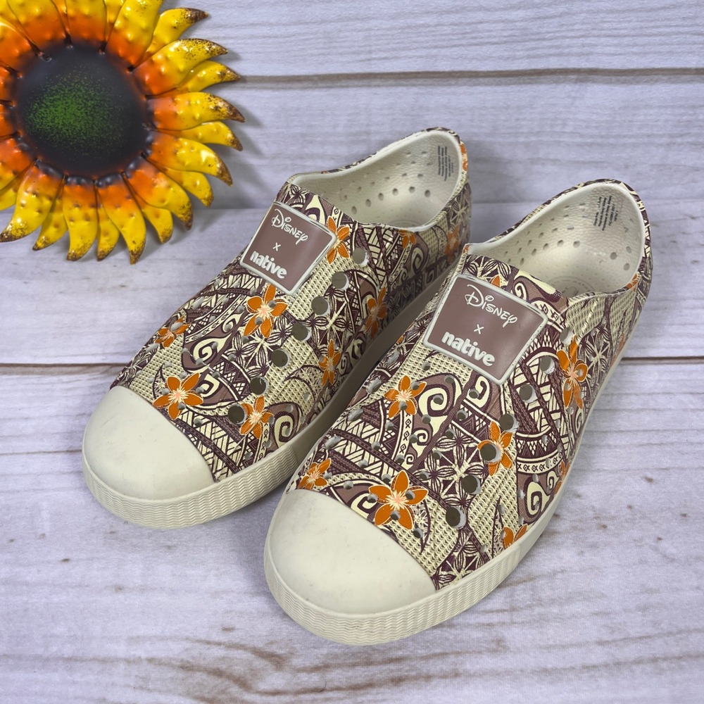 Disney x Native Jefferson Moana‎ Floral Slip On Shoes water women's 5 Sandal